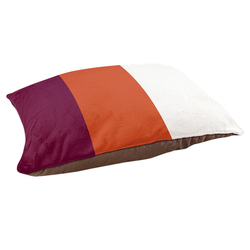 Coussin Miami, Moyen (l 28 po x P 18 po x H 6 po), Marron / milieu orange