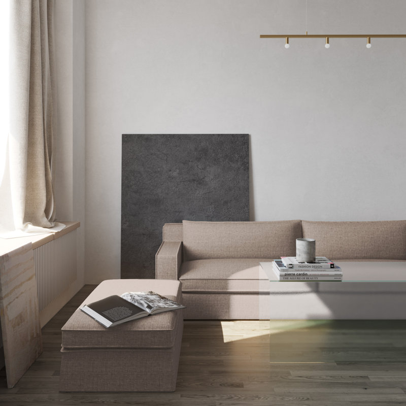 Canapé Mulberry, Ponce de lin Box Weave, H 33 po x l 120 po x p 45 po, Brun foncé
