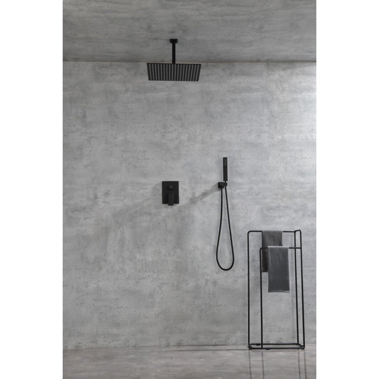 Ceiling Mounted Shower System Combo Set With Handheld And 16"Shower Head