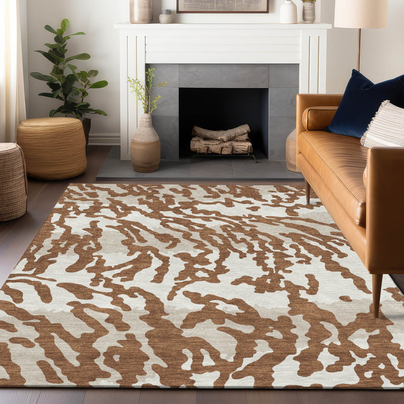  Malek Indoor/Outdoor Area Rug with Non-Slip Backing, Rectangle 8' x 10'