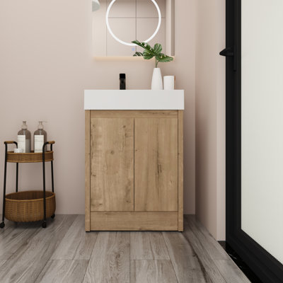 Mckenzee 23.65'' Single Bathroom Vanity with Resin Top