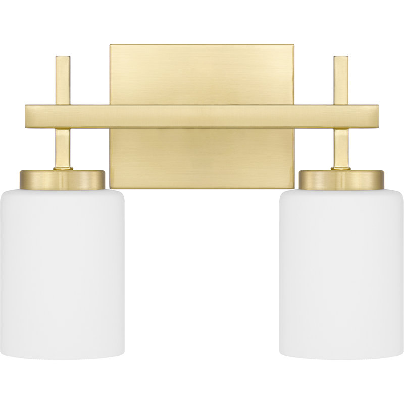 2 - Light Dimmable LED Vanity Light, Satin Brass