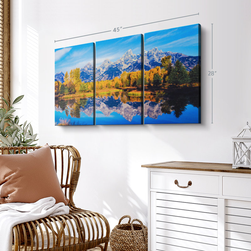 «Golden Foliage Grand Teton» sur toile, H 28 po x l 45 po