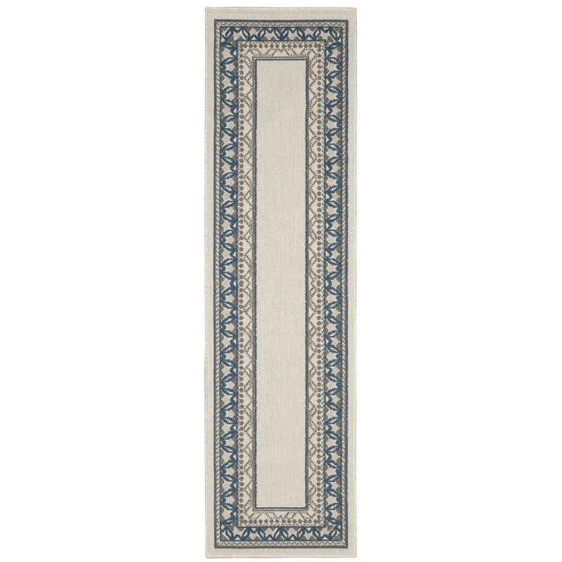 Inessa Geometric Indoor / Outdoor Rug, Runner 1'10" x 7'3"