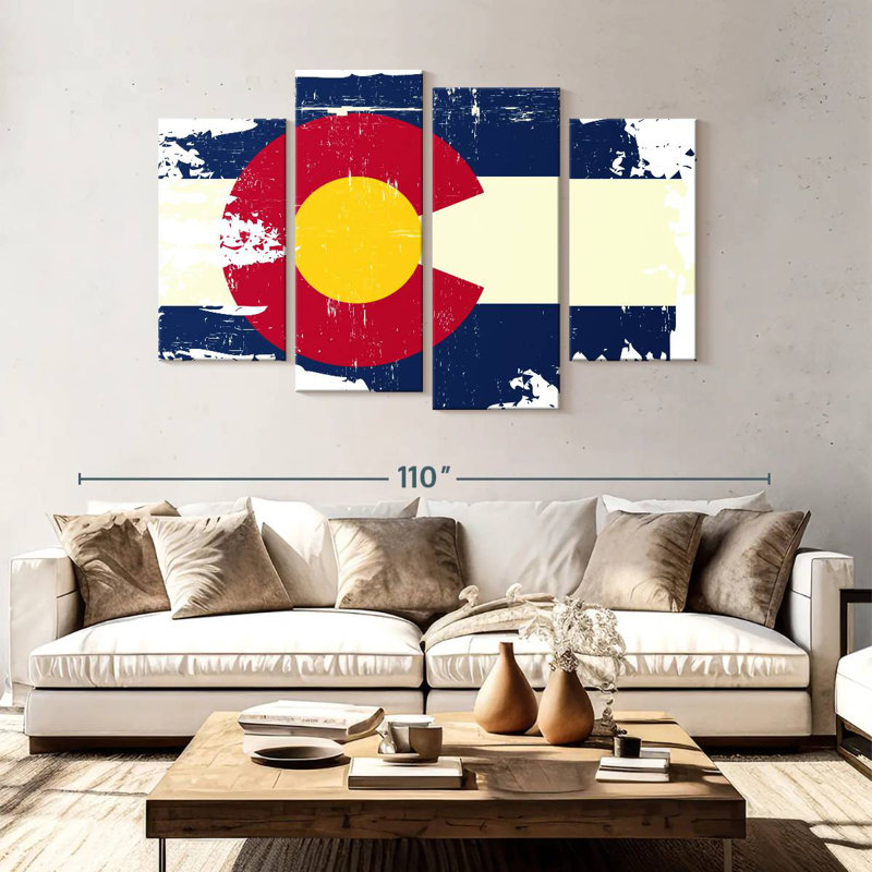 Borges Scratched Colorado Flag