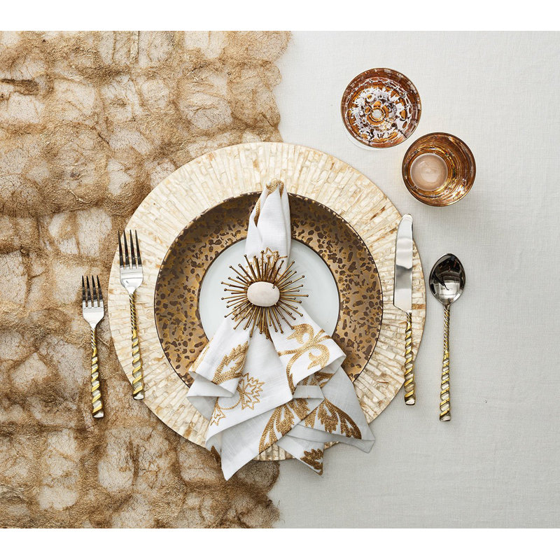 Byzantine Placemat, Ivory/Gold