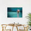 Curious Ostrich Portrait Contemporary Bird Wall Art Print by Piet Flour - Wrapped Canvas Print-650301797