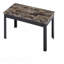 Ensemble de 3 tables de style traditionnel avec tables basses et tables de bout carrées avec pieds en bois et plateau en faux marbre-251455294