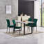 Velvet Upholstered Dining Chair Set High Back-1225803682