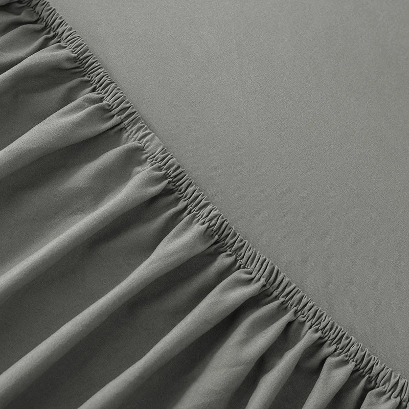 Sulltane Ultrasoft Cotton Blend Jersey Knit Fitted Sheet, Double (4'6), Grey