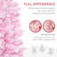 Prelit Snow Flocked Artificial Christmas Tree With Pencil Shape, Pine Realistic Branches, Warm White LED Lights, Auto Open-103718573