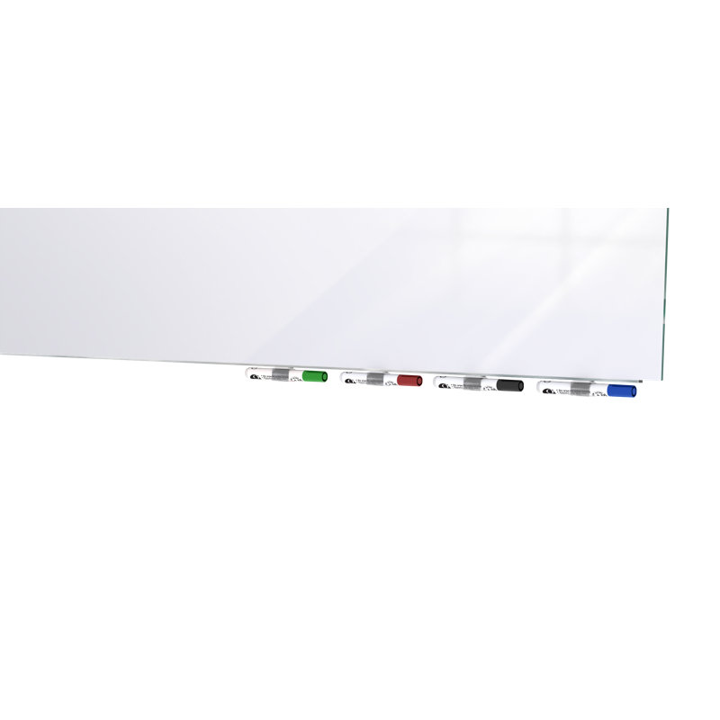 Tableau blanc mural en verre Aria, 96 po x 48 po, Blanc