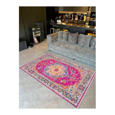 Tapis décoratif fuchsia