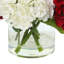 Hortensias dans un vase en verre