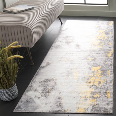 Tapis gris / doré Bennita 803