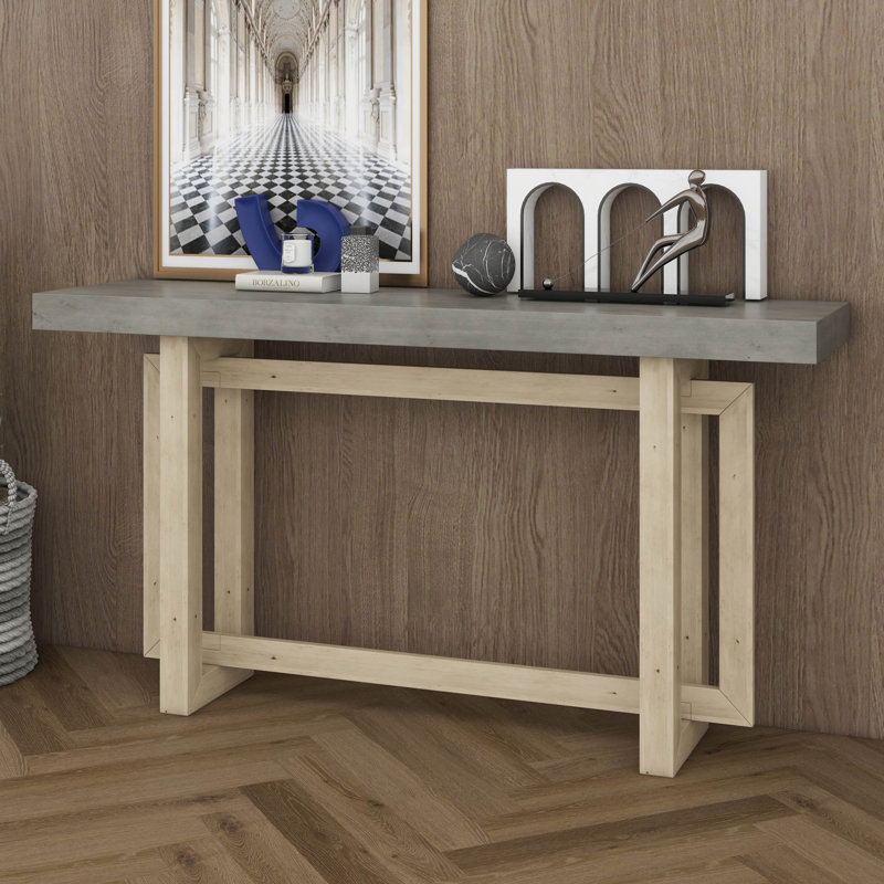 Console 59 "en bois massif, Tan, Grey Duplicate
