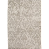Himalayan Art Damask Area Rug in Gray