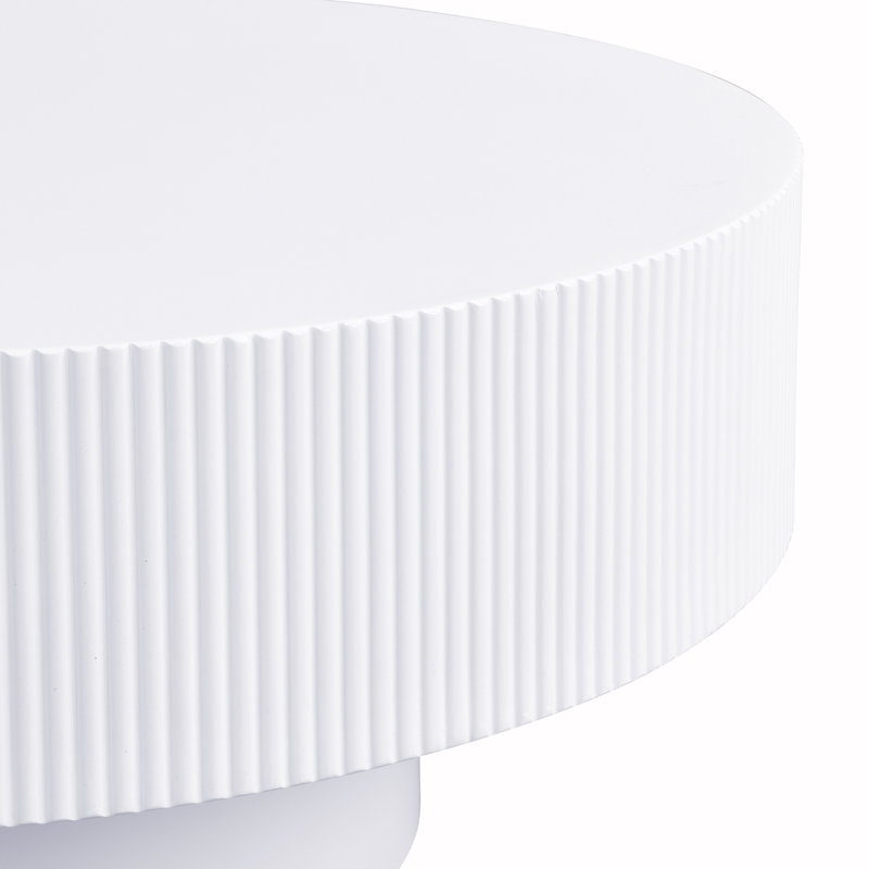 Table basse ronde de salon, Blanc