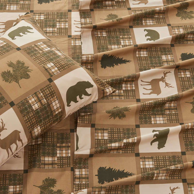 Ultra Soft Lodge Printed Microfiber Sheet Set, Lodge - Stonehurst, Full