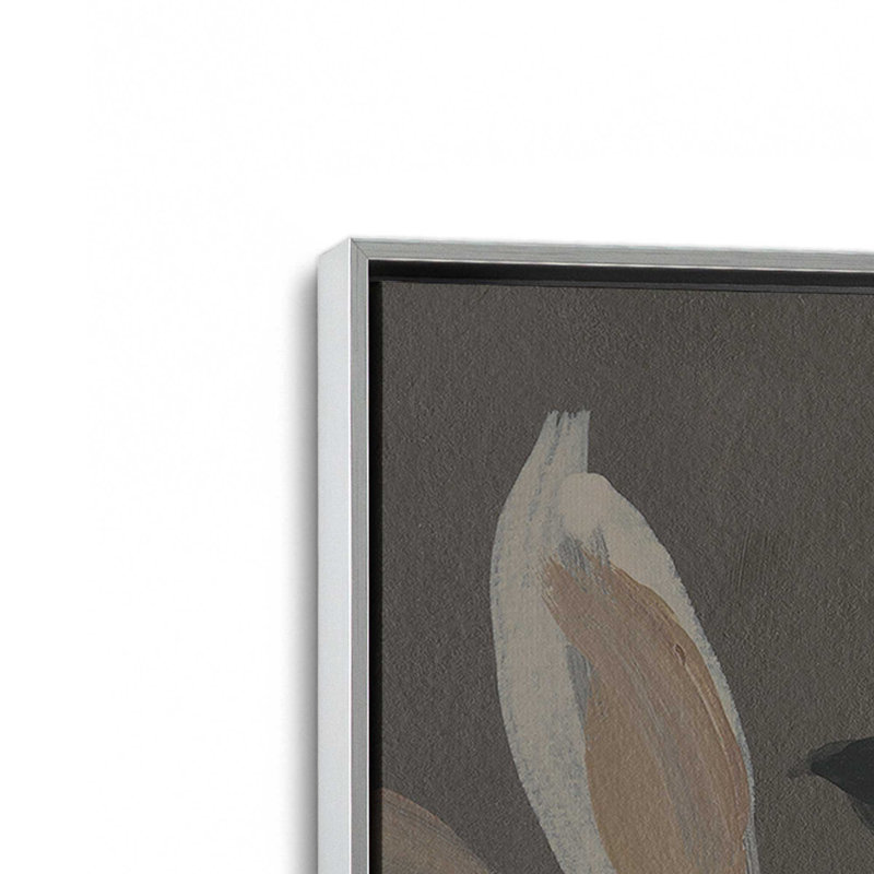 «Midnight Petal Dance», ensemble de 2 impressions sur toile, Impression encadrée sans passe-partout, Chrome poli