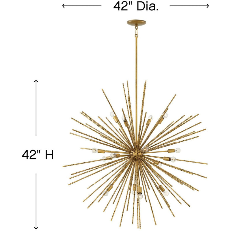 Tryst 16-Light Sputnik Sphere Chandelier, Burnished Gold