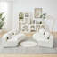 Canapé modulaire courbé en chenille avec 4 coussins, canapé modulaire semi-circulaire courbé et symétrique-2080362671-2080362668