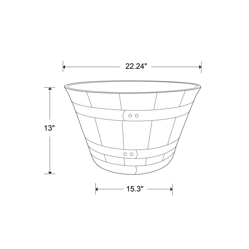 Jibril Resin Barrel Planter (2 Pack)