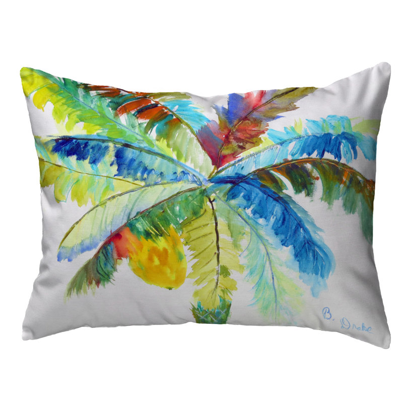 Floral Outdoor Reversible Throw Pillow, 16" x 20"
