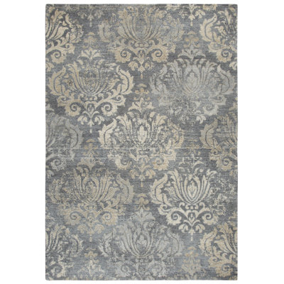 Tapis gris en laine Thora