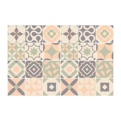 Menik 15 cm. W x 15 cm. L Shower Peel and Stick Mosaic Tile