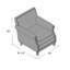 Fauteuil Lawson de 28,3 cm de large-132053556