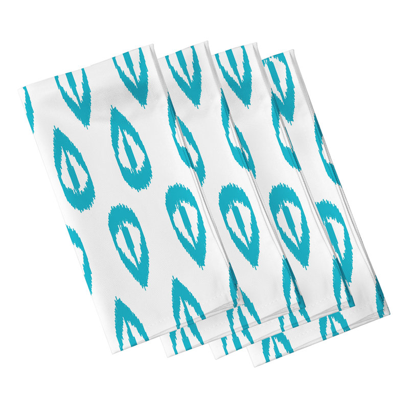 Gulielma Ikat Tears Napkins, Turquoise
