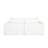 Lipi 2Pc Modular Sofa Set, Mist White, 82 Inch Solid Wood Frame