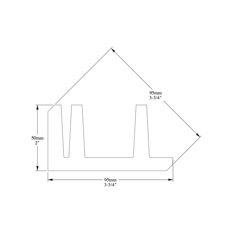 3-3/4 in x 2 in x 78-3/4 in Primed White Plain Polyurethane Crown Moulding