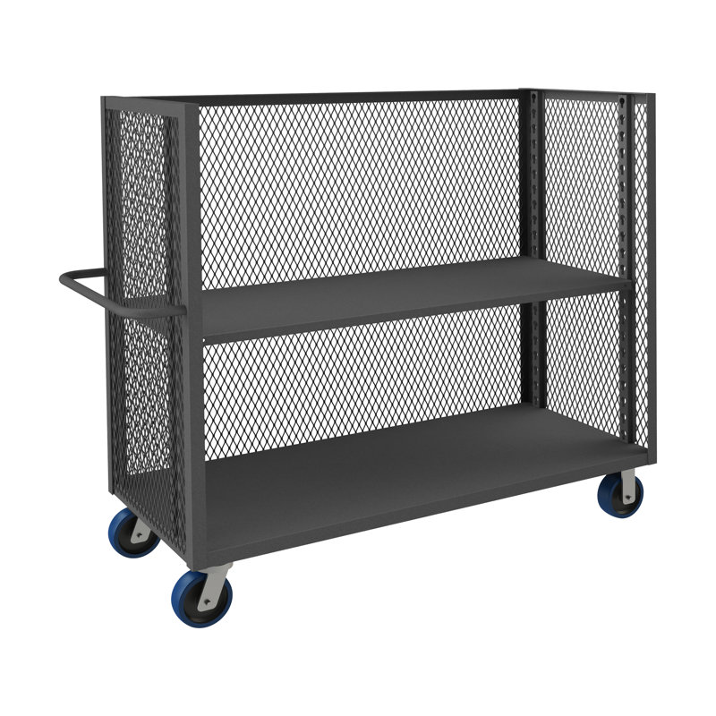56.44'' H Utility Cart with Wheels, 56.44'' H x 66.5'' W x 24.38'' D