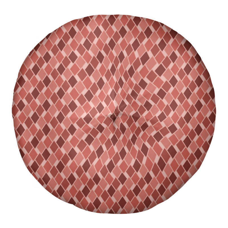 Coussin de sol Katelyn Elizabeth, 26 po x 26 po, Orange