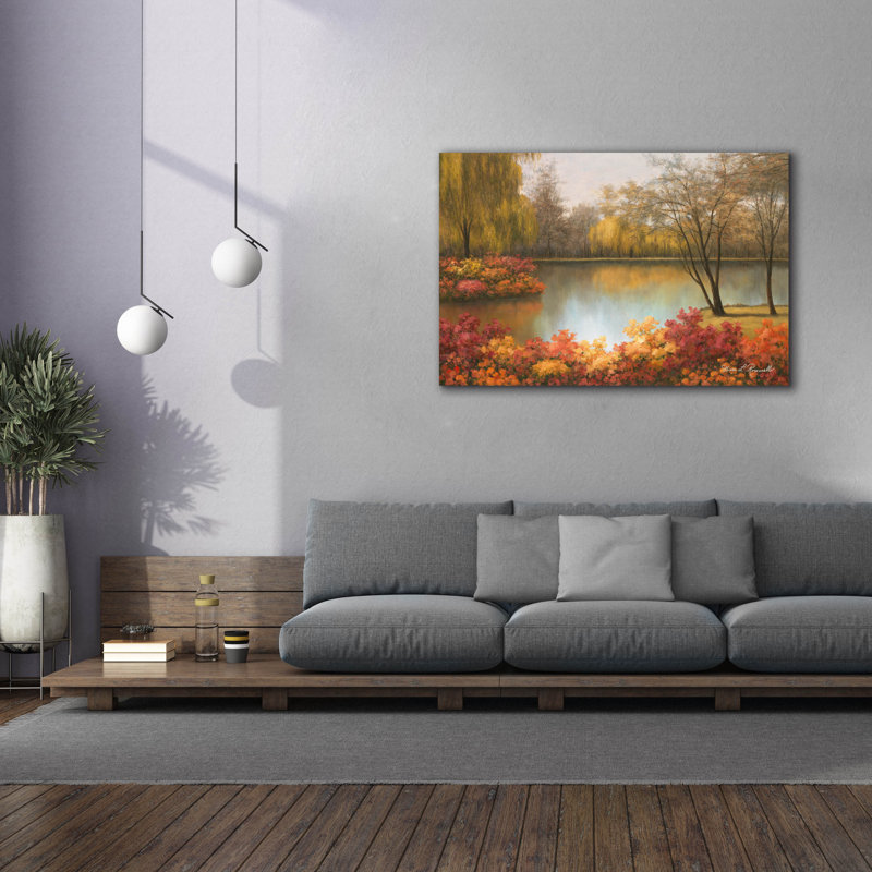 «Autumn Palette» par Diane Romanello, art mural sur toile, H 40 po x l 60 po x P 1,5 po