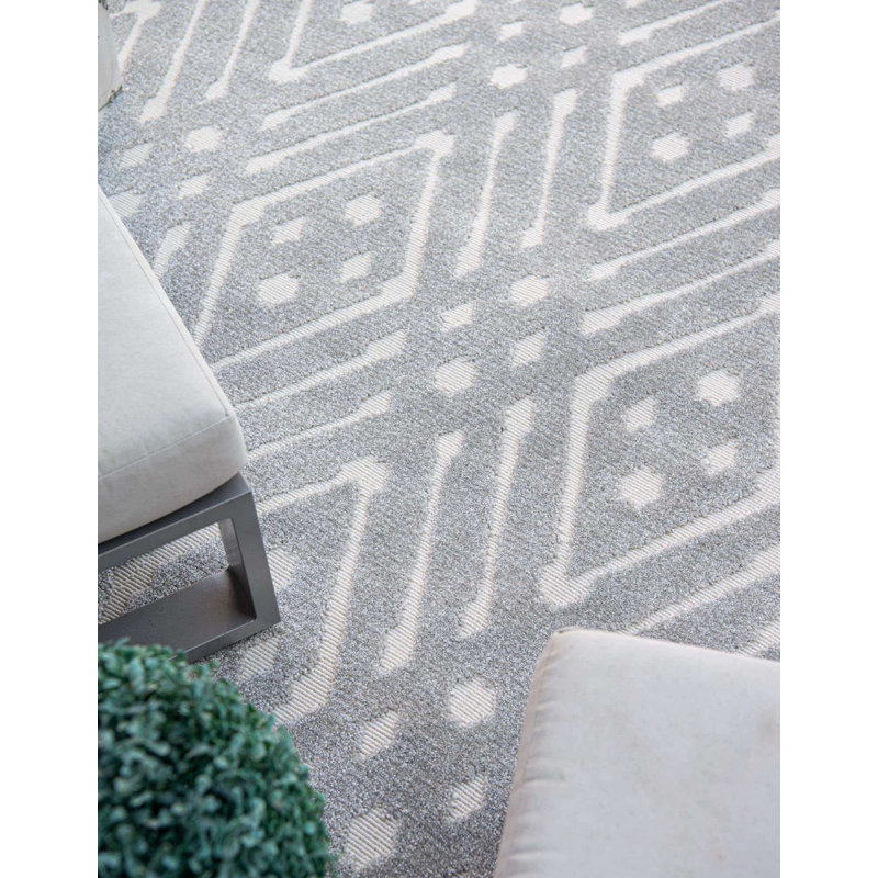 Outdoor Claudia Area Rug Granit Color, Rectangle 9' x 12'