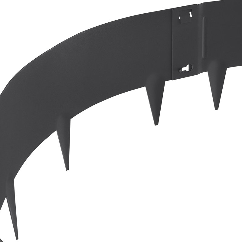 Dark Gray Steel Landscape Edging Border Strips