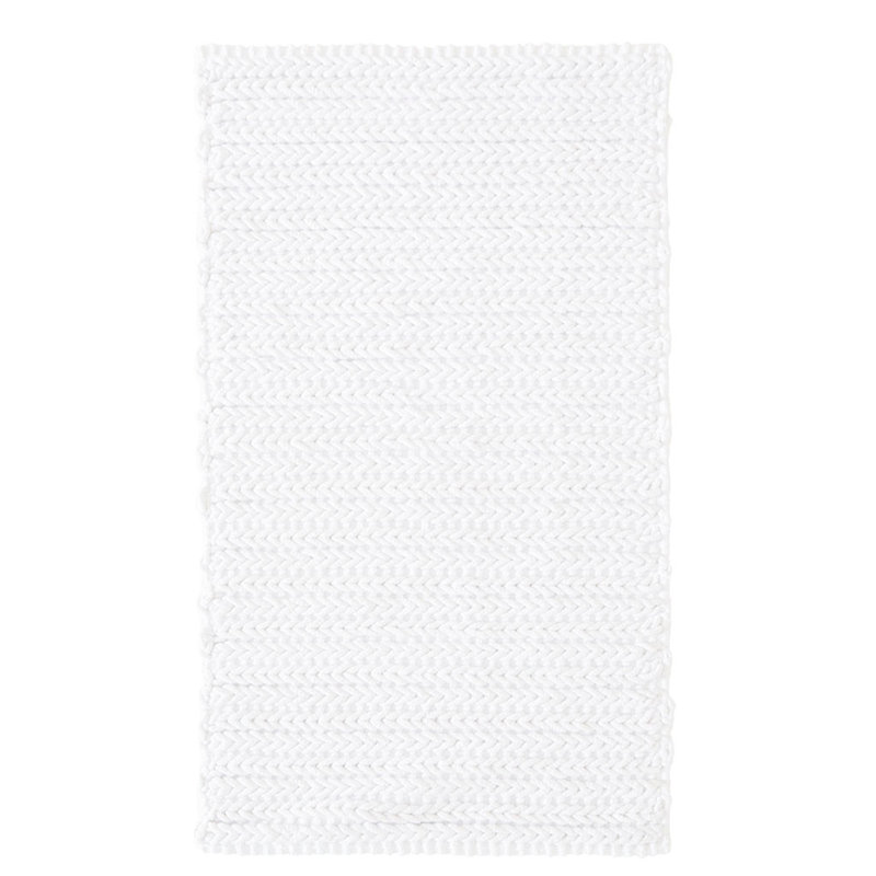 Tapis de bain moelleux 100% coton chenille, L 40 po x l 24 po, Blanc