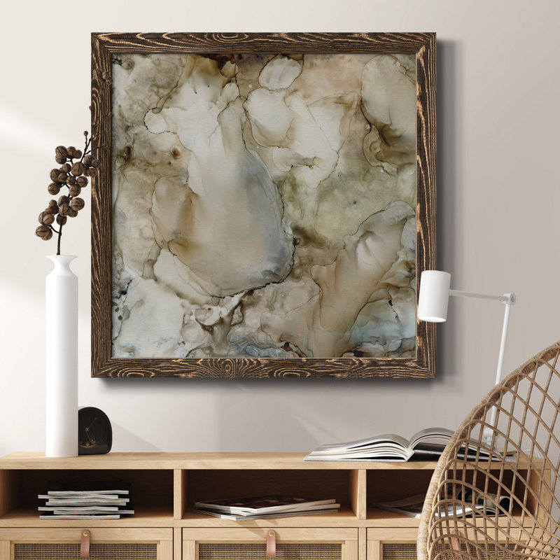 «Heart Fonder», art textuel sur toile, Cadre noyer, H 17 po x l 17 po x P 1,5 po