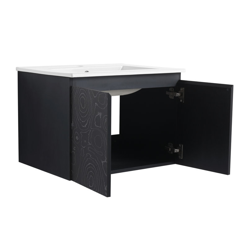 Laurindo 24'' Floating Wall-Mounted Bathroom Vanity