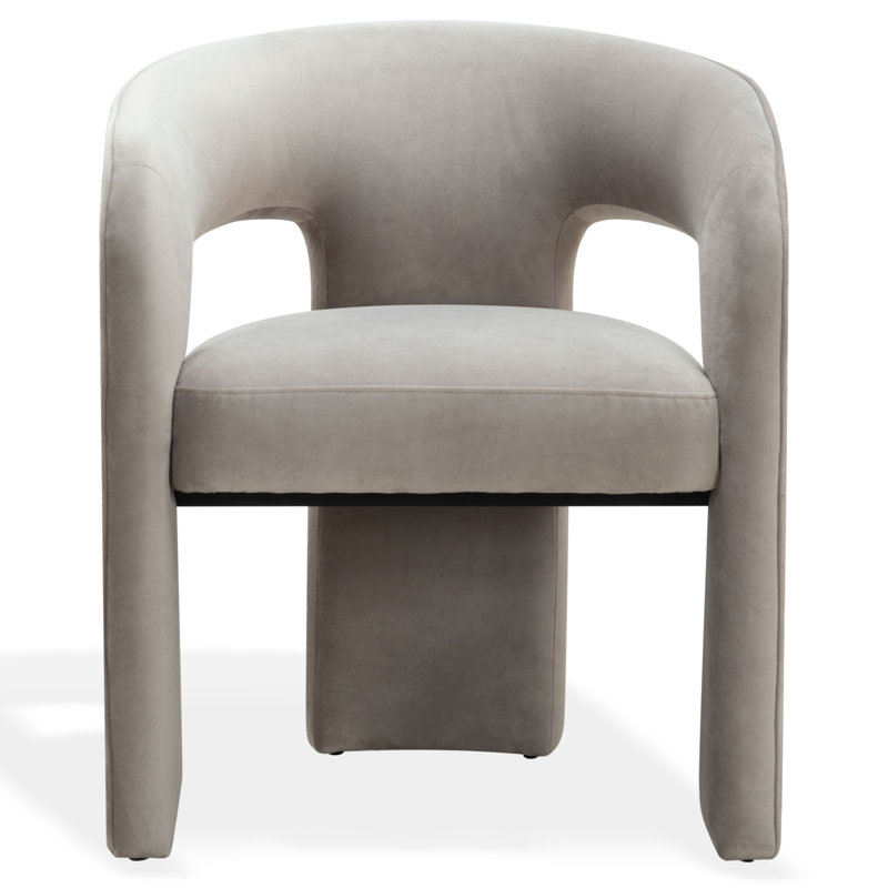 Meline Dining Chair, Light Brown Velvet