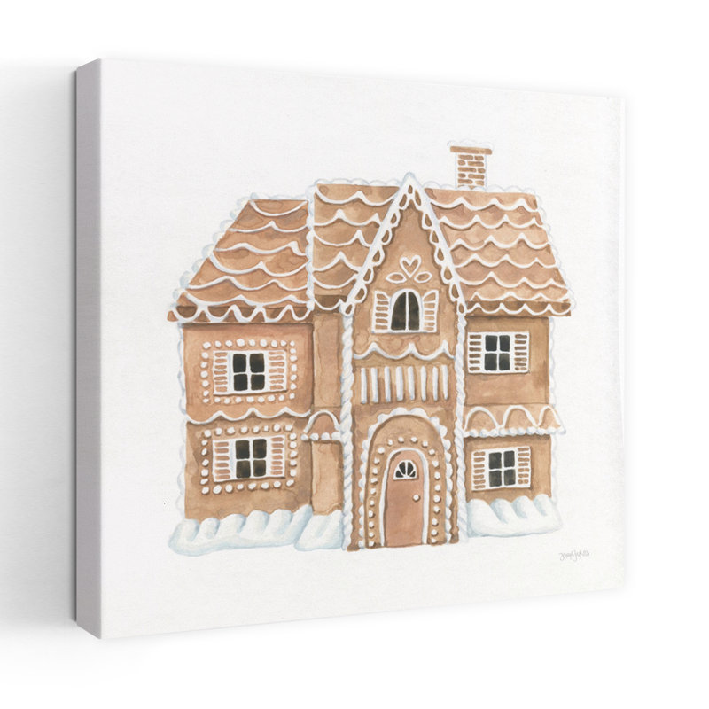 Gingerbread Dream House I, art contemporain, H 18 po x l 18 po