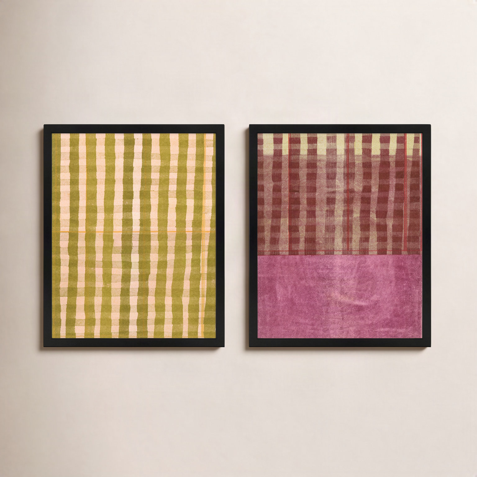 Chenin & Mulberry, Set of 2 by Mo Neuharth - Framed Wall Art, 30" H x 24" W, Framed Print without Mat, Maple