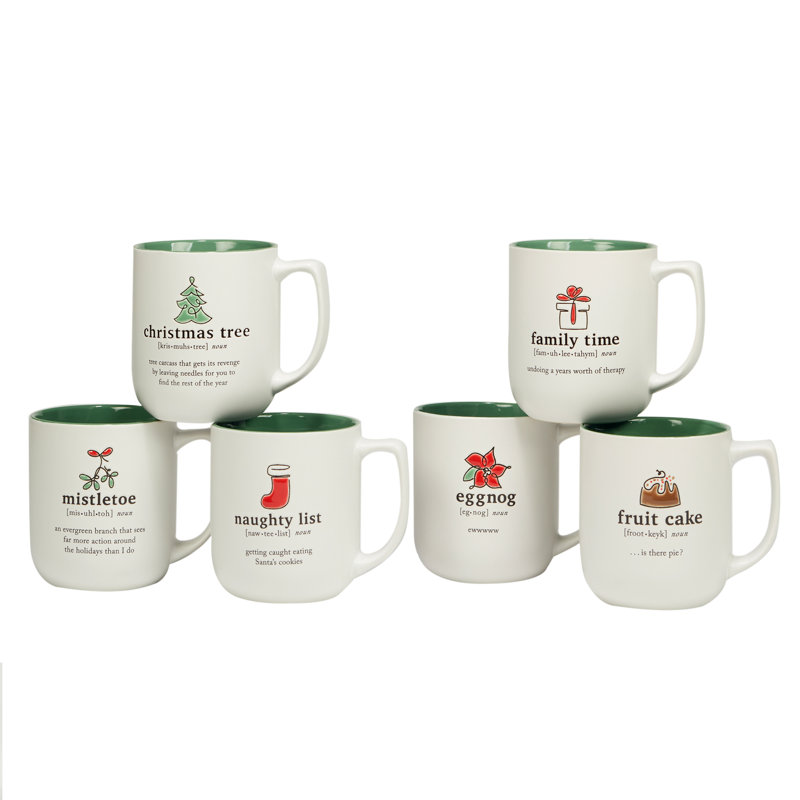 Ensemble de 6 tasses 16 oz. Asst.
