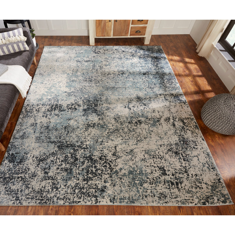 Mayer Area Rug in Ivory/Gray, Runner 2'6" x 10'