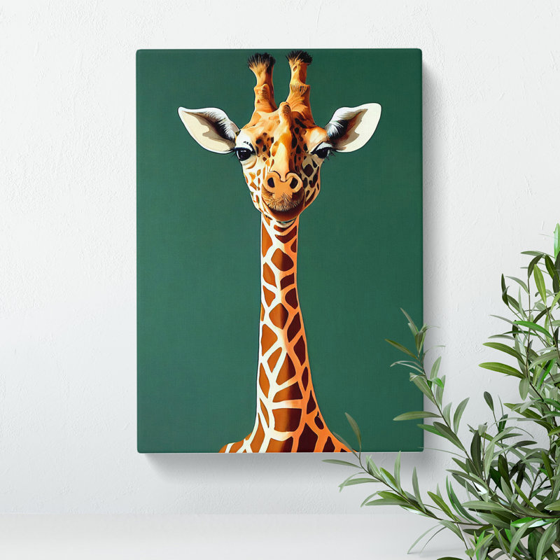XC1022-1690X Contemporary Giraffe - Wrapped Canvas Print, 50cm H x 35cm W x 3cm D