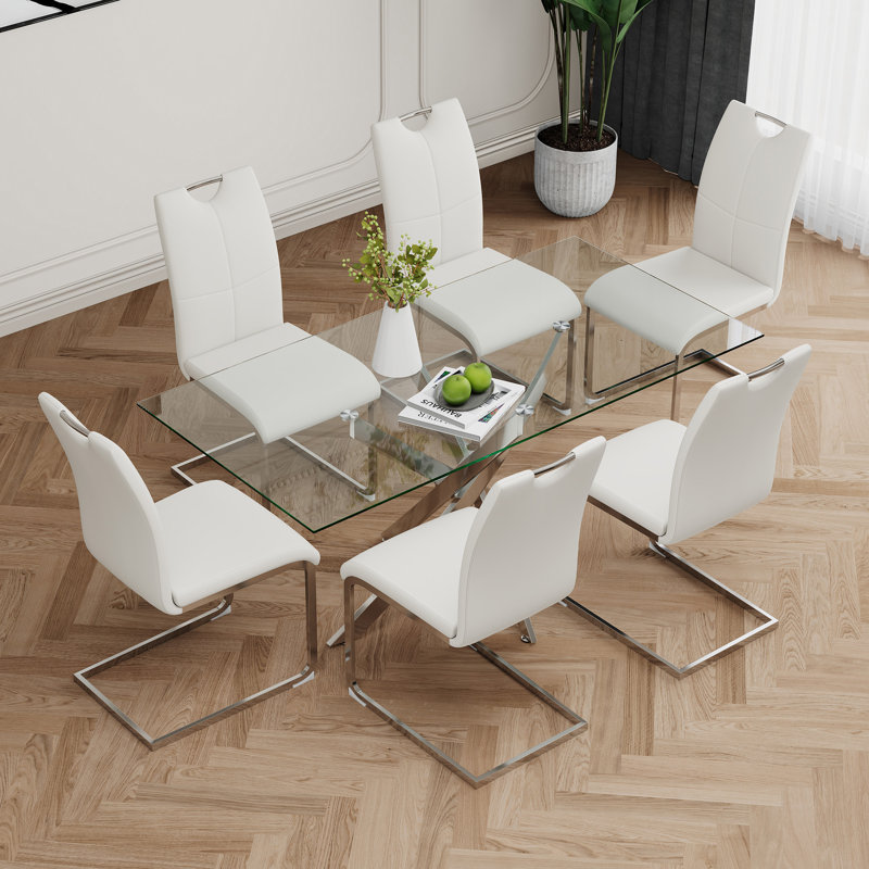 Table en verre de style moderne
