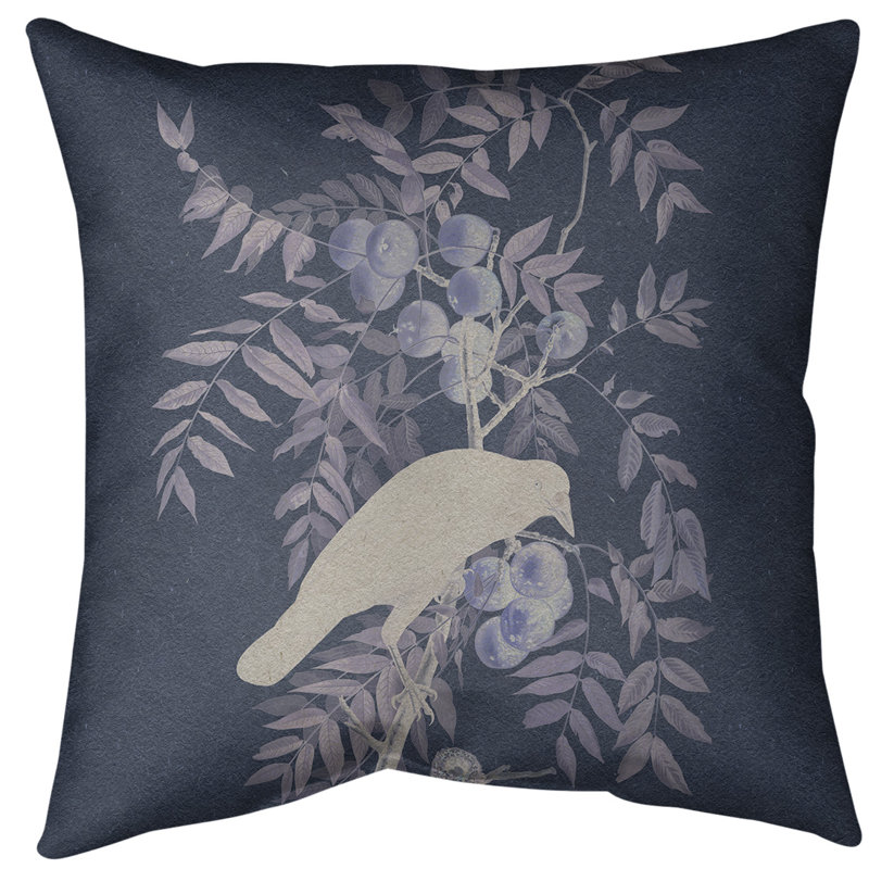 Housse de coussin en pattes d’oie american, 20 po x 20 po, Bleu marine/blanc, Sergé de coton